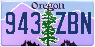 OR license plate 943ZBN