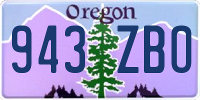 OR license plate 943ZBO