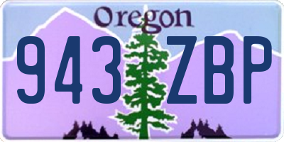 OR license plate 943ZBP