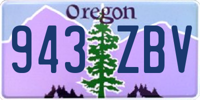 OR license plate 943ZBV