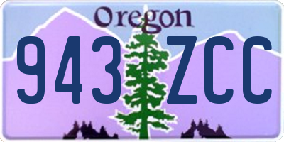 OR license plate 943ZCC