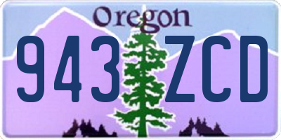 OR license plate 943ZCD