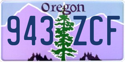 OR license plate 943ZCF