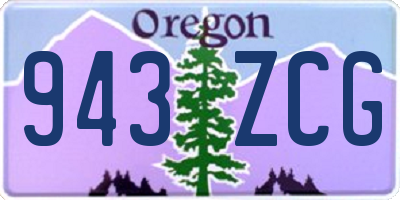 OR license plate 943ZCG