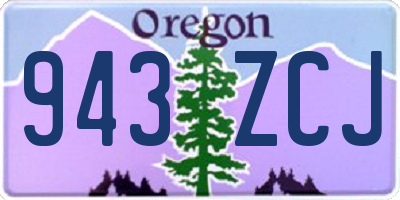 OR license plate 943ZCJ