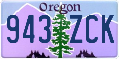 OR license plate 943ZCK