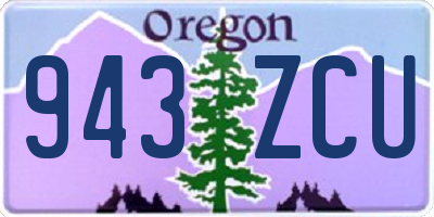 OR license plate 943ZCU