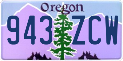 OR license plate 943ZCW