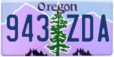 OR license plate 943ZDA