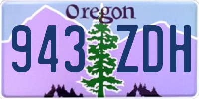 OR license plate 943ZDH