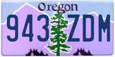 OR license plate 943ZDM