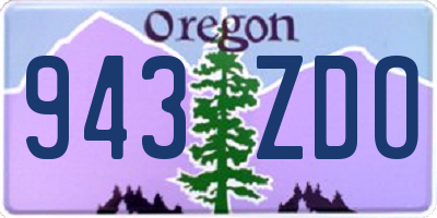 OR license plate 943ZDO