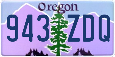 OR license plate 943ZDQ