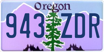 OR license plate 943ZDR
