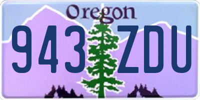 OR license plate 943ZDU
