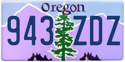 OR license plate 943ZDZ
