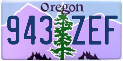 OR license plate 943ZEF