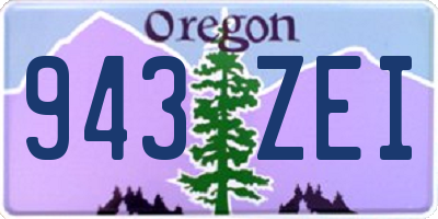 OR license plate 943ZEI