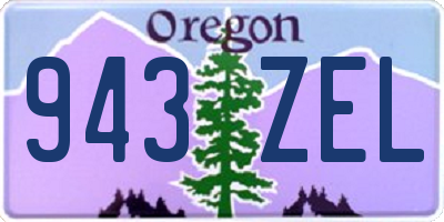 OR license plate 943ZEL