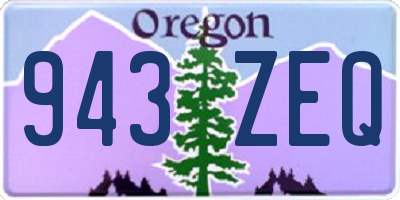 OR license plate 943ZEQ