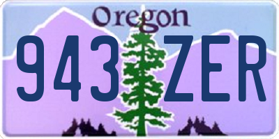 OR license plate 943ZER