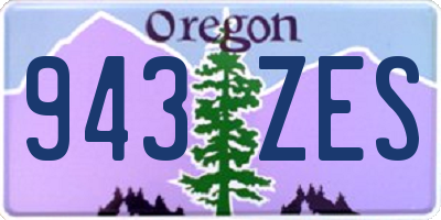 OR license plate 943ZES
