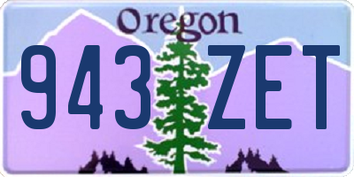 OR license plate 943ZET