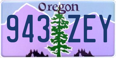 OR license plate 943ZEY