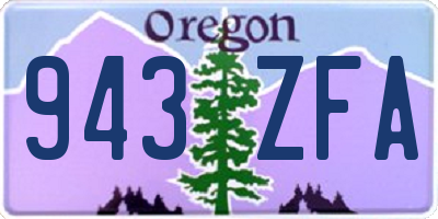 OR license plate 943ZFA
