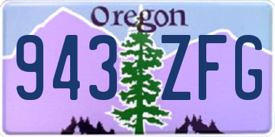 OR license plate 943ZFG