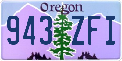 OR license plate 943ZFI