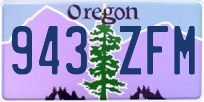 OR license plate 943ZFM