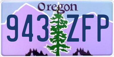 OR license plate 943ZFP