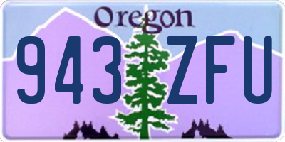 OR license plate 943ZFU