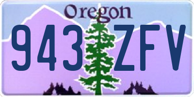 OR license plate 943ZFV