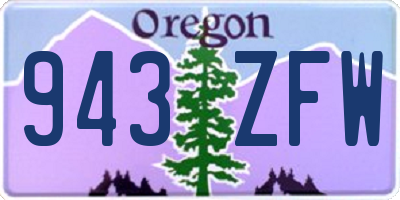 OR license plate 943ZFW