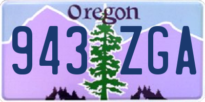 OR license plate 943ZGA