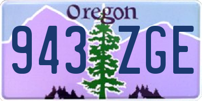 OR license plate 943ZGE