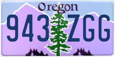 OR license plate 943ZGG