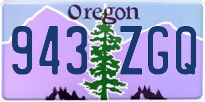OR license plate 943ZGQ