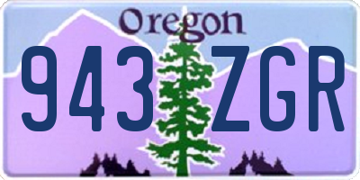 OR license plate 943ZGR