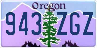 OR license plate 943ZGZ