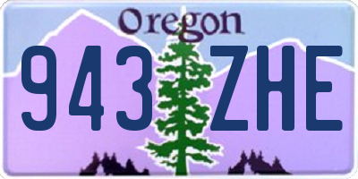 OR license plate 943ZHE