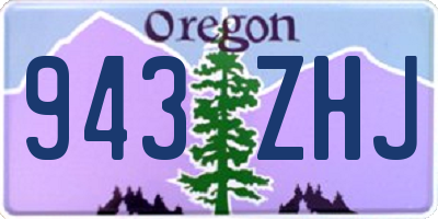 OR license plate 943ZHJ