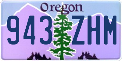 OR license plate 943ZHM
