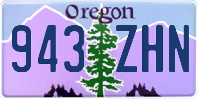 OR license plate 943ZHN