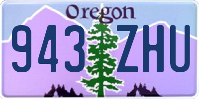 OR license plate 943ZHU