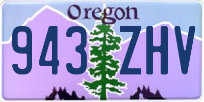 OR license plate 943ZHV