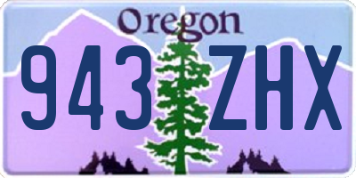 OR license plate 943ZHX