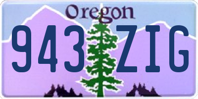 OR license plate 943ZIG